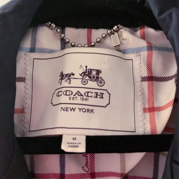 Coach Black Tattersall Short Belted Trench - Picture 7 of 9